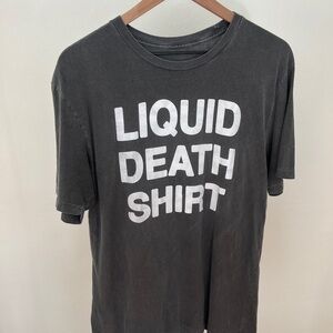 Liquid Death Novelty T-shirt Black Size Medium